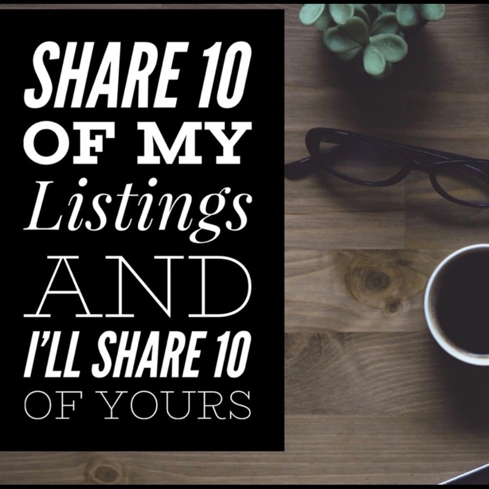 Share my listings and Ill share yours!!